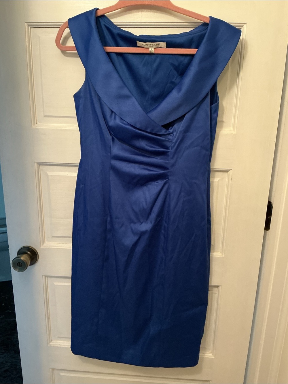 Evan Picone Royal Blue Sleeveless Sheath Dress